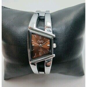 Curly Ladies Silver Tone Wrist Watch